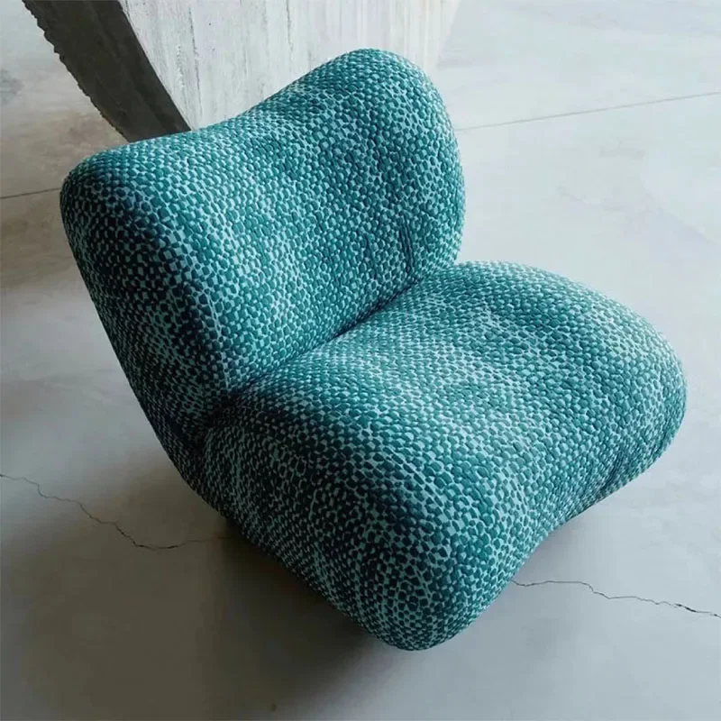 

-Italian Modern Simple Design Sofa Floor Chair Salon Lounge Chair With Ottoman in Apartment Bedroom