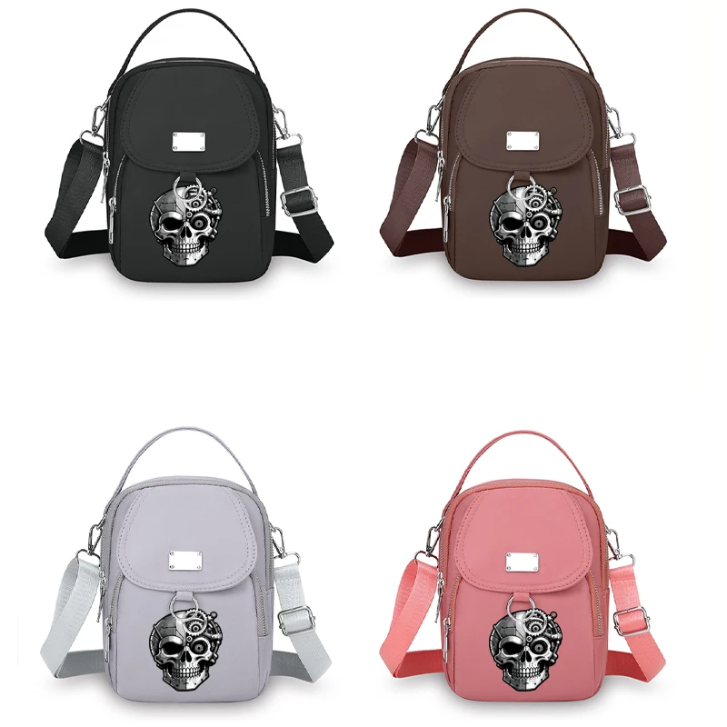 1PC Totenkopf-Druck, kleine Damen-Umhängetasche, modische High-End-Schulterhandtasche, großer Platz für stilvolle Aufbewahrungstasche – Detail 4