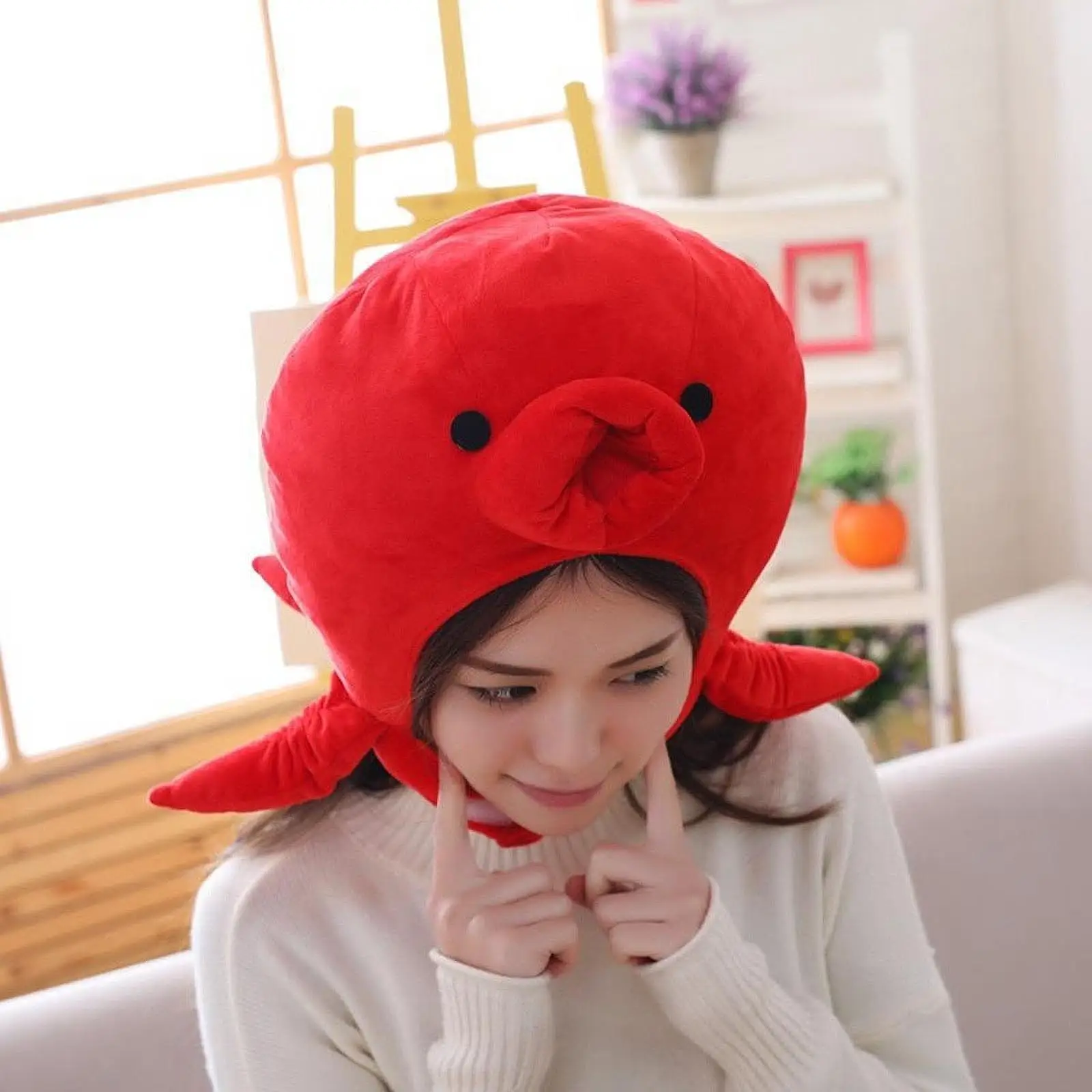 Octopus Hoed Cosplay Cartoon Hoofddeksels Hoofddeksels voor Halloween Vakantie Aankleden