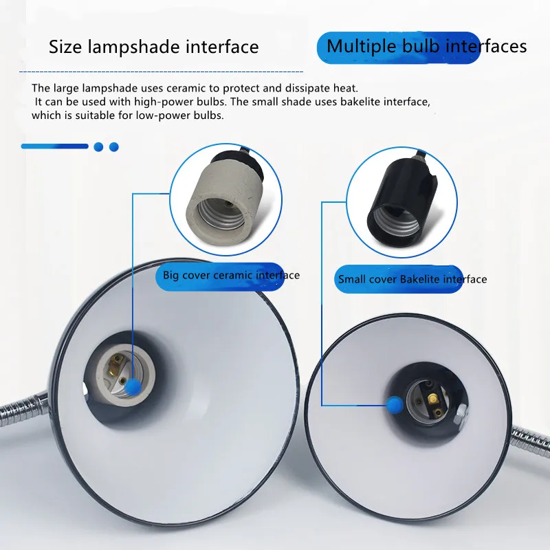 Imagem -03 - Led Máquina Ferramenta de Trabalho Lâmpada E27 Suporte da Lâmpada Magnética Parafuso Torno Flexível Mangueira Metal Cnc Punch Moagem Luzes Industriais