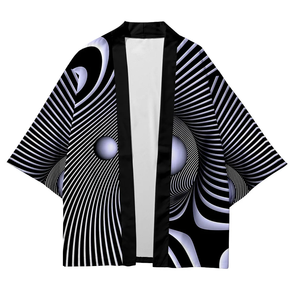 Kimono de plage 3D pour hommes et femmes, cardigan de style japonais, grande taille, streetwear, cosplay Haori entreMiHarajuku, vêtements en Y