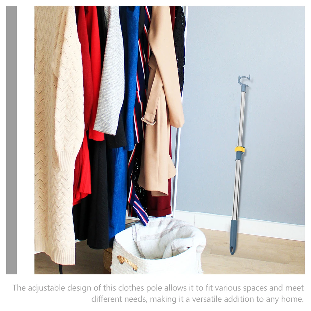 

Retractable Clothes Rack Adjustable Drying Pole Hanger Coat Reacher Closet Aluminum Balcony Telescopic Storage Hardware