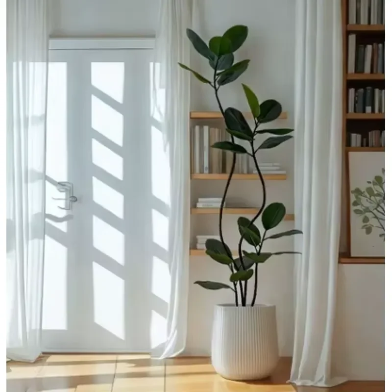 for Large White Plastic Plant Pot Garden Artificial Flower Pot Indoor Decorative Planter for Home