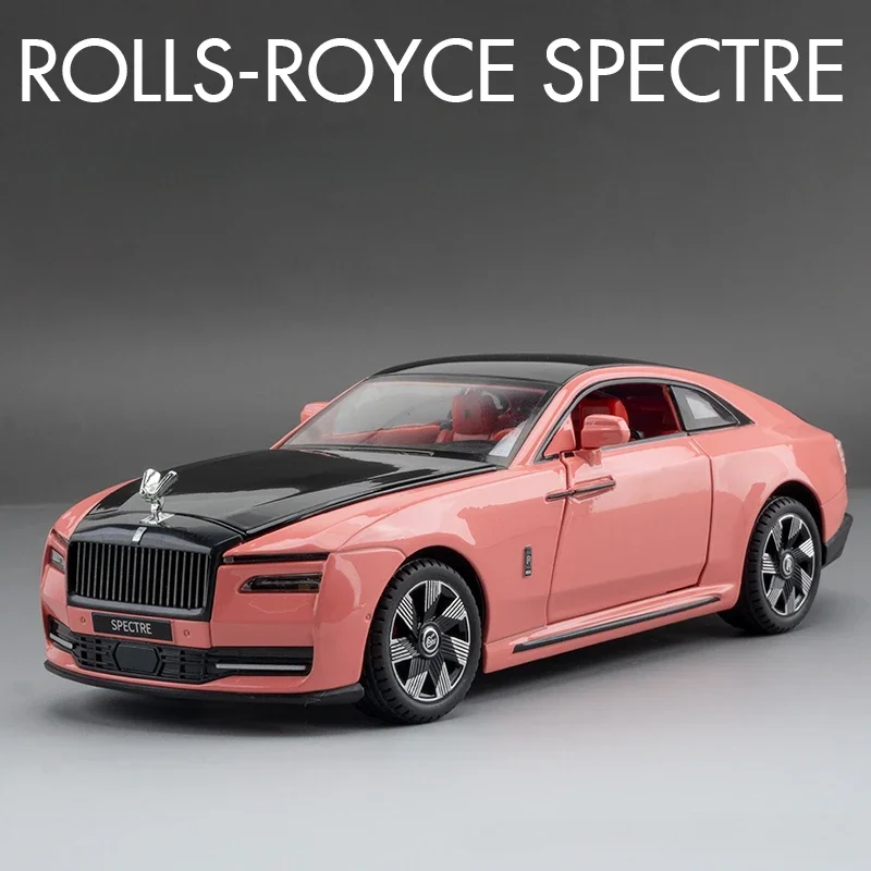 Simulation Alloy 1:24 Scale Rolls Royce Spectre Sport Car Model Sound Light Pullback Children\'s Boys Car Gift Collective Voiture