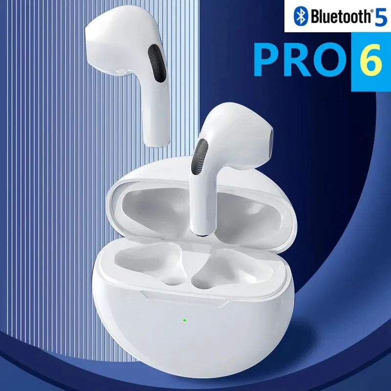 NEW Original Air Pro 6 TWS Wireless Headphones Fone Bluetooth Earphones Mic Pods In Ear Earbuds Earbuds Sport Headset For Xiaomi