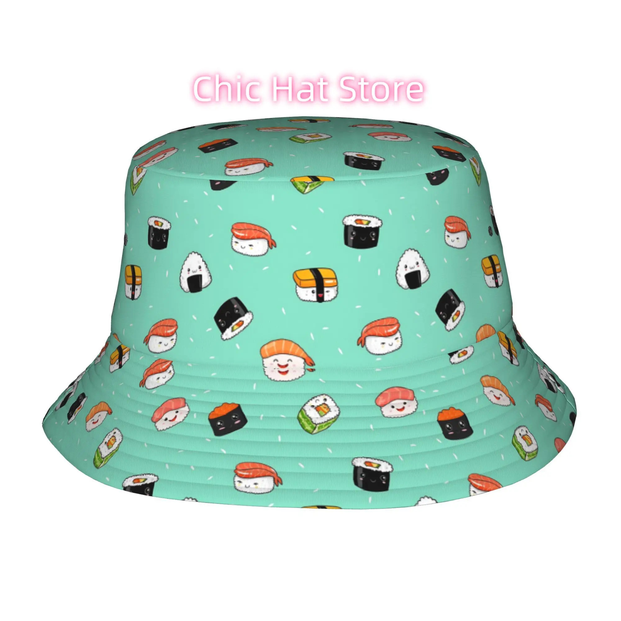 A Single Piece of an Adorable Sushi-Themed Hat, This Unisex Bucket Hat Is Ideal for Outdoor Activities And Makes a Stylish Gift