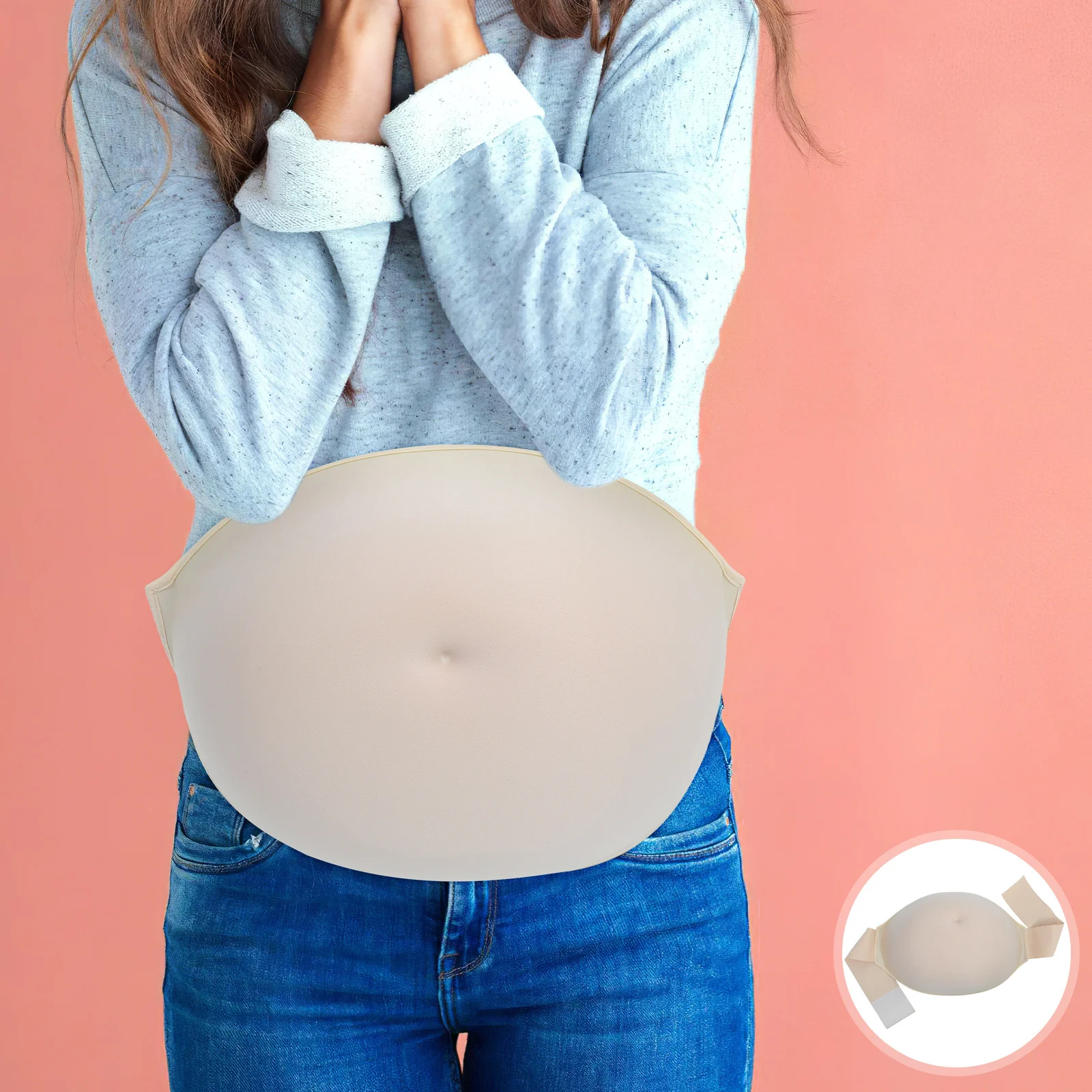 

Pregnancy Belly Prop Fake Pregnant Stomach Skin Simulation Realistic Maternity Bump Costume Party Role Play Photo Shoot