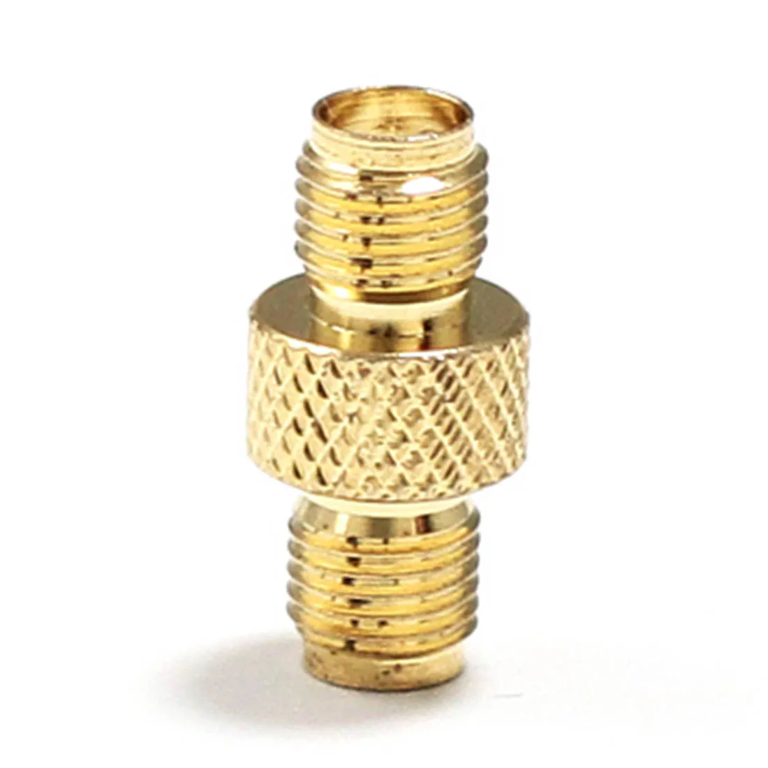 1pc SMA  Female Jack to Female Jack  RF Coax Adapter Convertor Straight Textured Disc  Goldplated  NEW Wholesale