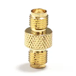 1pc sma fêmea jack para fêmea jack rf coaxial adaptador convertor reta texturizado disco goldplated novo atacado