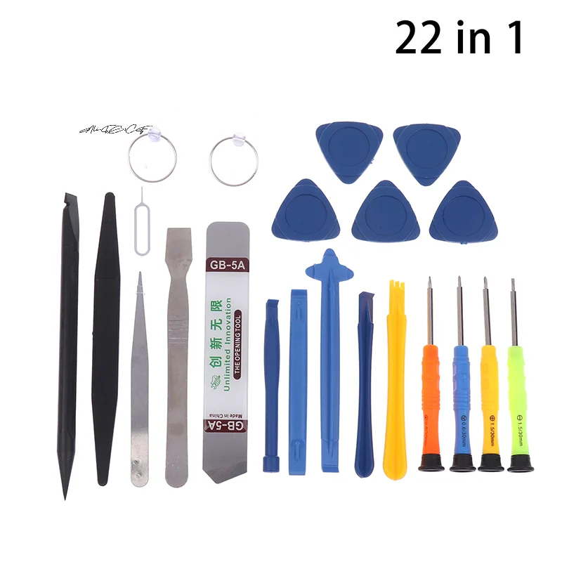 Jeu de tournevis à levier Spudger 22 en 1, Kit d'outils d'ouverture de réparation pour téléphones portables, tablettes, ordinateurs, démontage, ensemble d'outils manuels