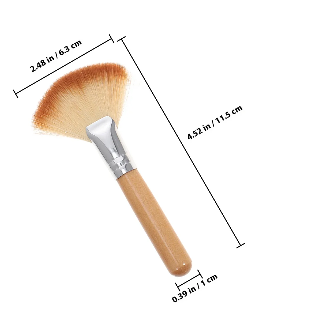 مجموعة فرش مكياج بودرة مكونة من 4 قطع، مجموعة فرش وجه ناعمة عالية الكثافة للنساء، أدوات مكياج أحمر الخدود، أداة توزيع الصالونات #5