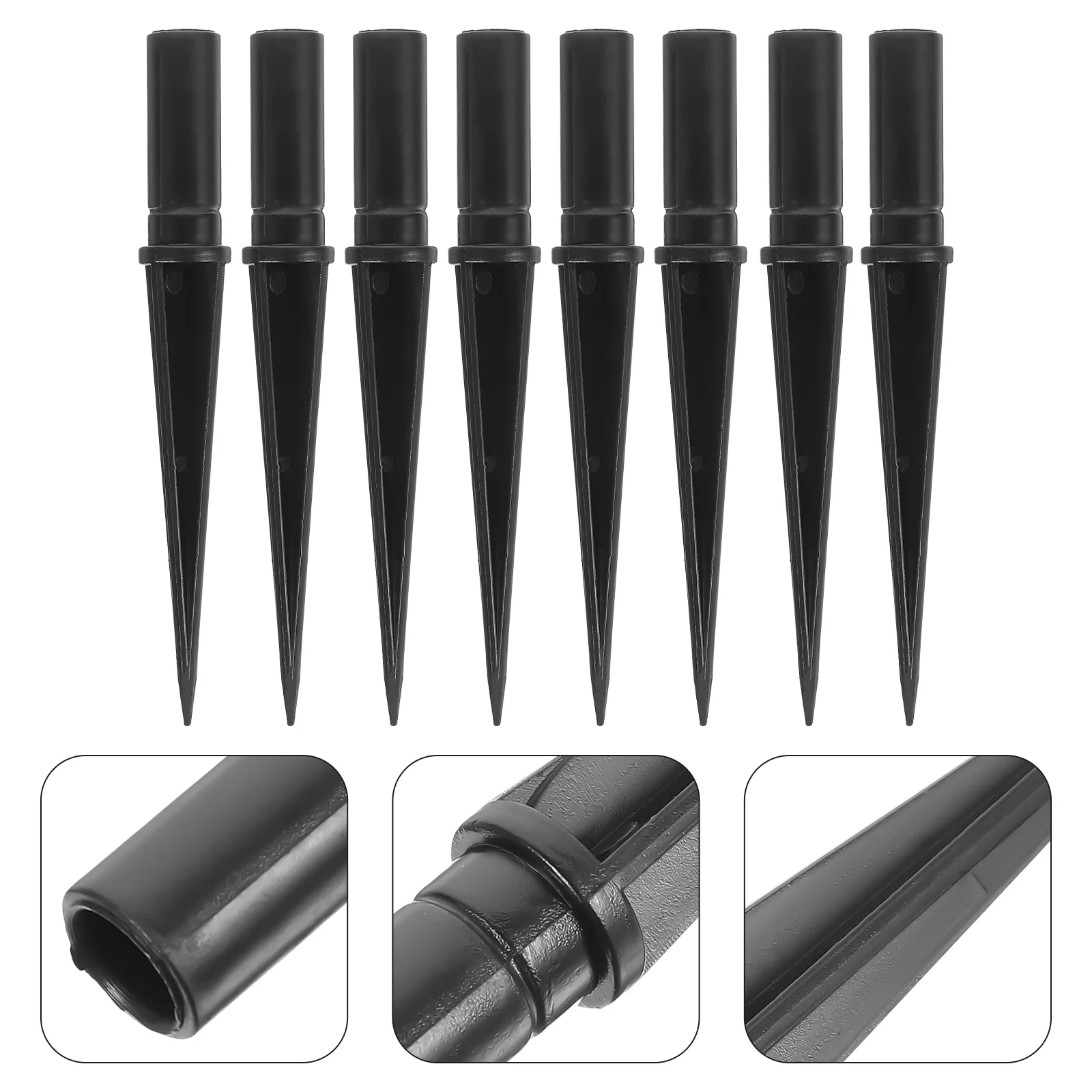 

10 Pcs Land Lights Solar Stakes Landscape Replacement Parts Garden Plastic Ground Spike Lawn Lamp