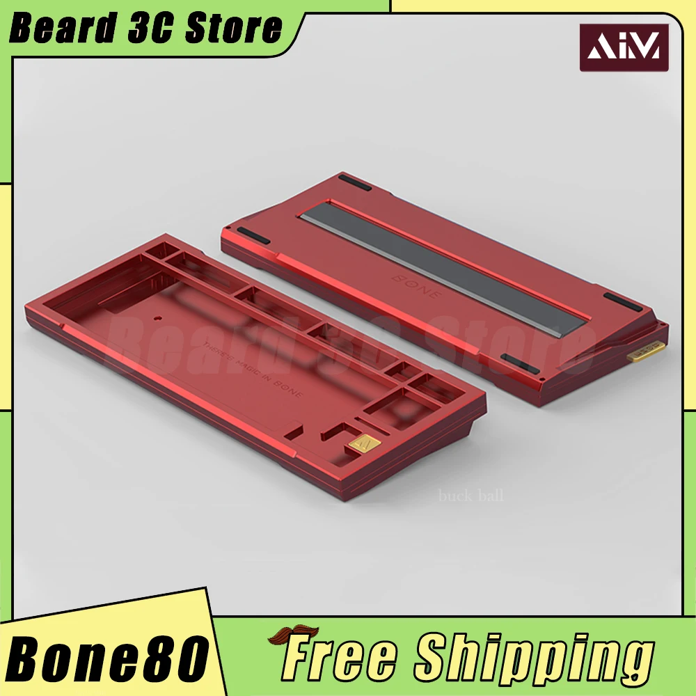 Aim Bone80 Mechanical Keyboard Case Wooting 80He Aluminium Alloy Pcb Magnetic Switch Keyboard Case Custom PC Gamer Accessories