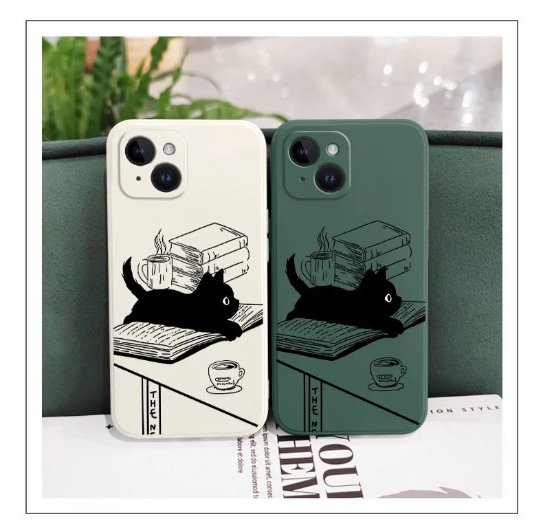 Tischkatze Handyhülle für iPhone 17 17 Air 16 16e 15 14 13 12 11 X XR XS Plus Pro Max Mini Silikonhülle – Detail 7