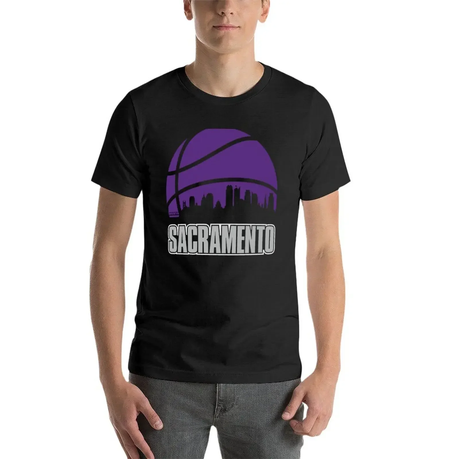 T-shirt Retro Kings Basketball SacrTrio City Skyline pour hommes, sweat-shirt, nouvelle édition