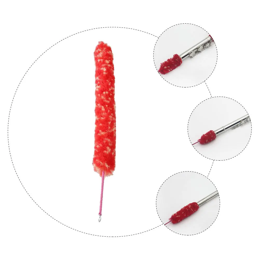 

1Pcs Flute Cleaning Brush Red Nylon Material Long Handle Anti-Deform Flute Inside Cleaning Tool for Practical Use and Tube