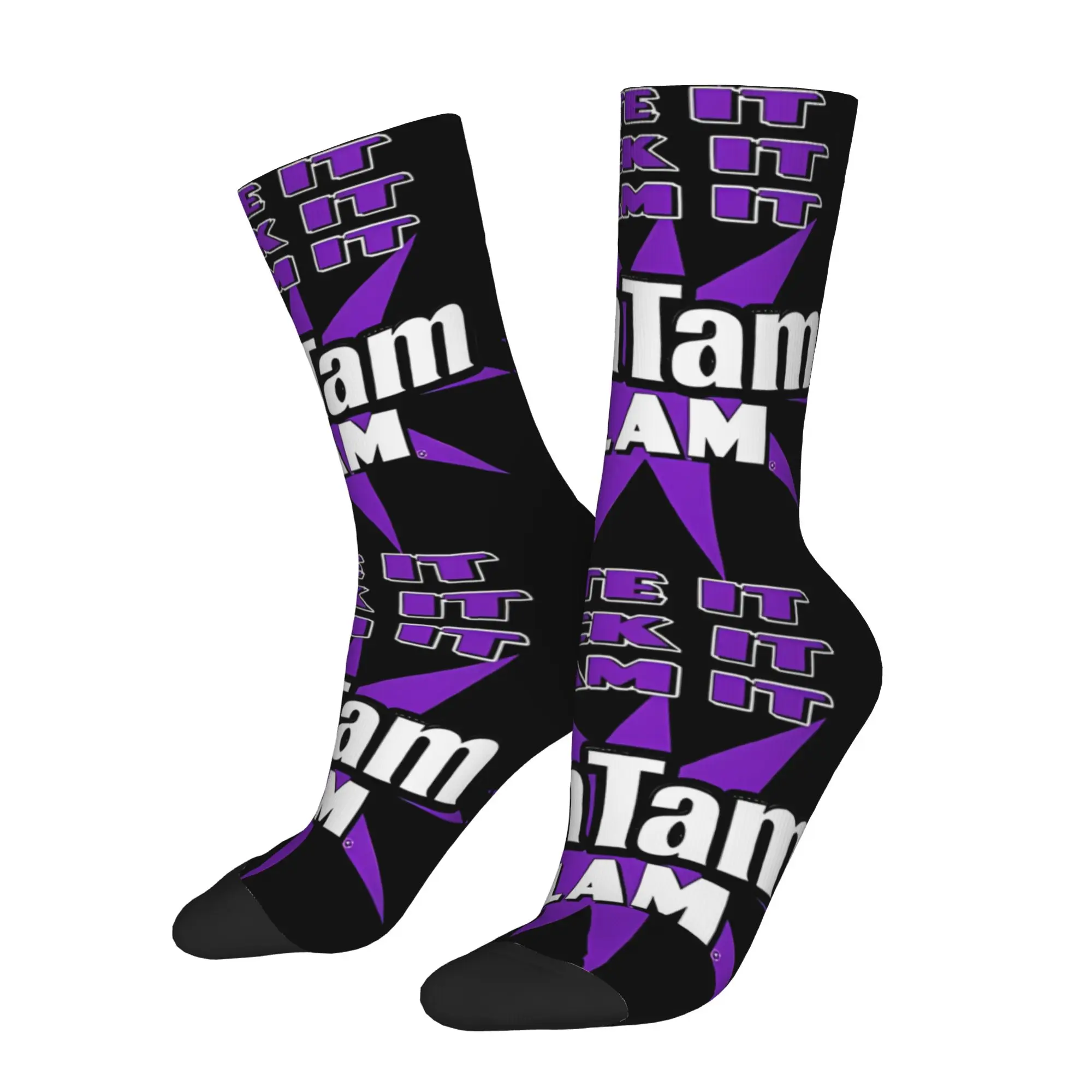 

1 Pair Funny Sock Tim Tam Delicious Harajuku Quality Pattern Printed Men Crew Socks Novelty Men's Socks