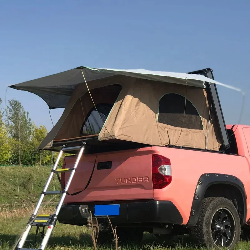 Off-Road SUV Truck Aluminum Hard Shell Waterproof Awning With Free Ladder Easy Open Set up Roof Top Tent