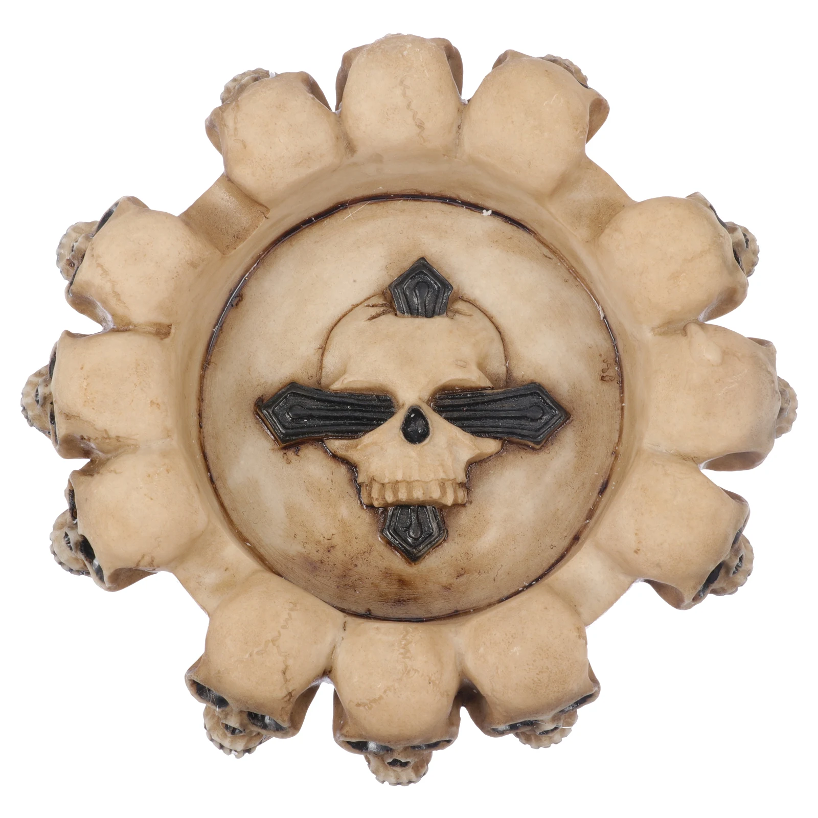 

Skull Ashtray Decor Unique Dark Style Resin Craft Home Office Party Ash Holder Realistic Details Exquisite Design