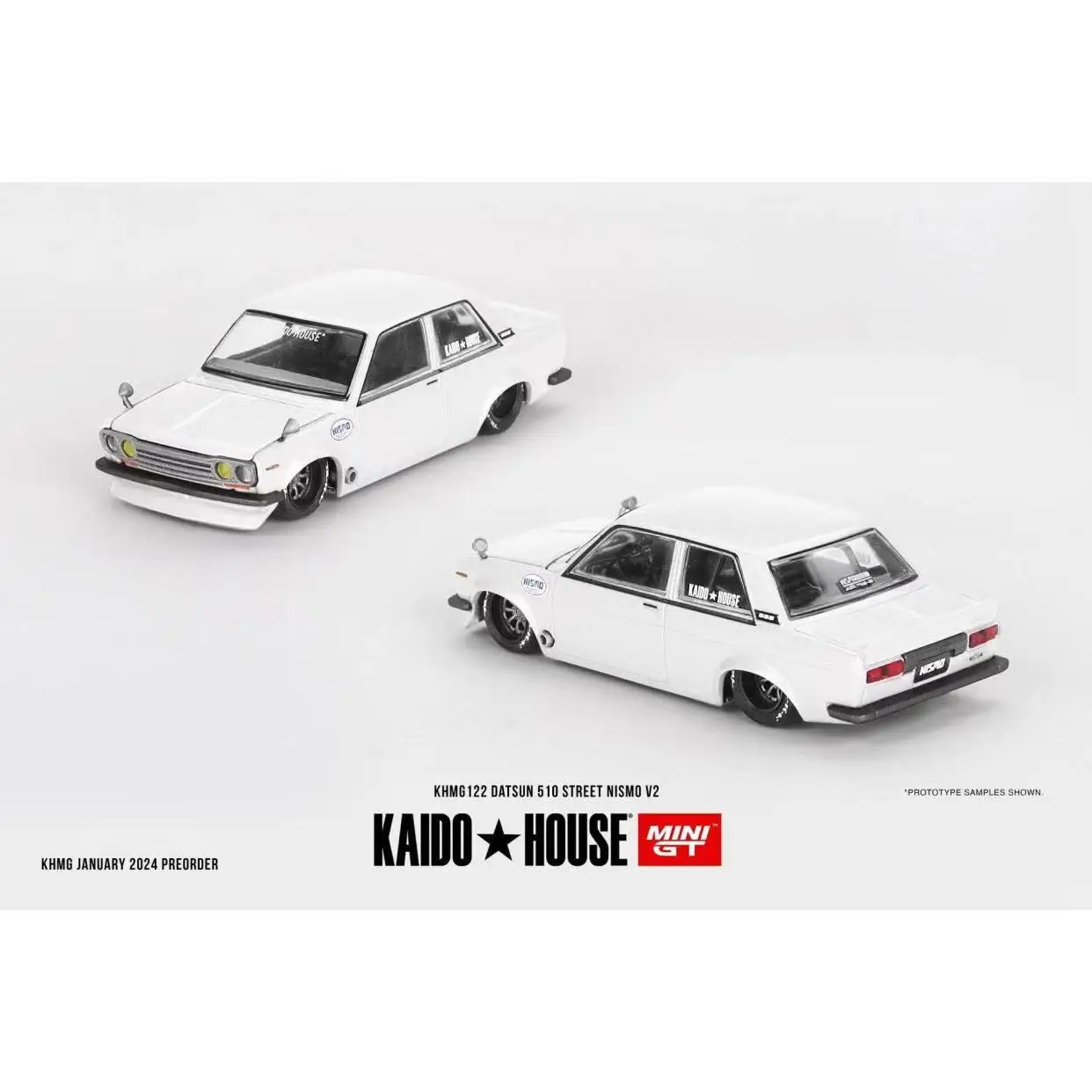 

Игрушечная модель автомобиля Datsun 510 Street Nismo V2 из сплава, модель с открытым капотом # KHMG122, дом «кайдо», масштаб 1:64