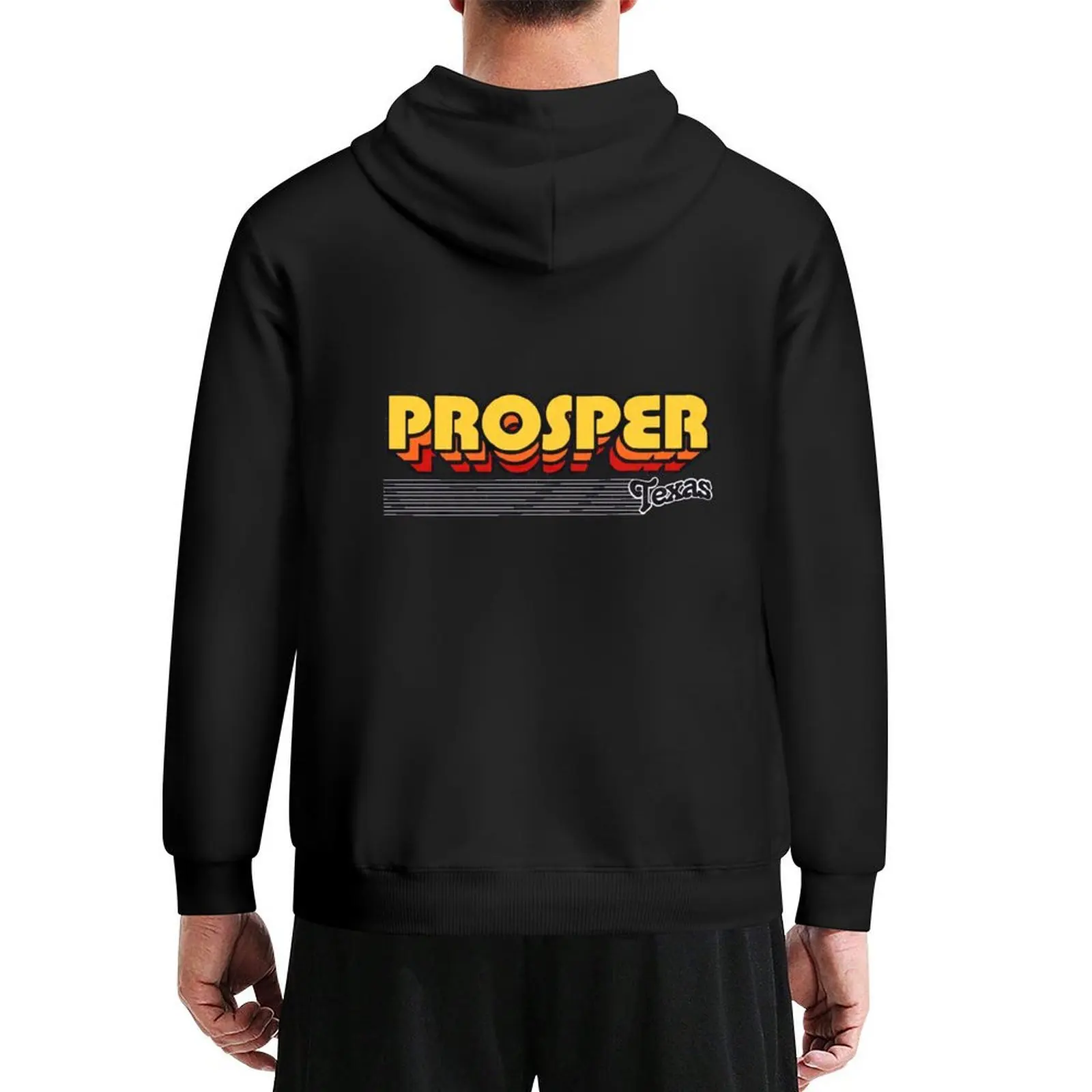 

Prosper, Texas Retro Stripes Hoodie men clothes men's clothing autumn male clothes hoodies for men high quality