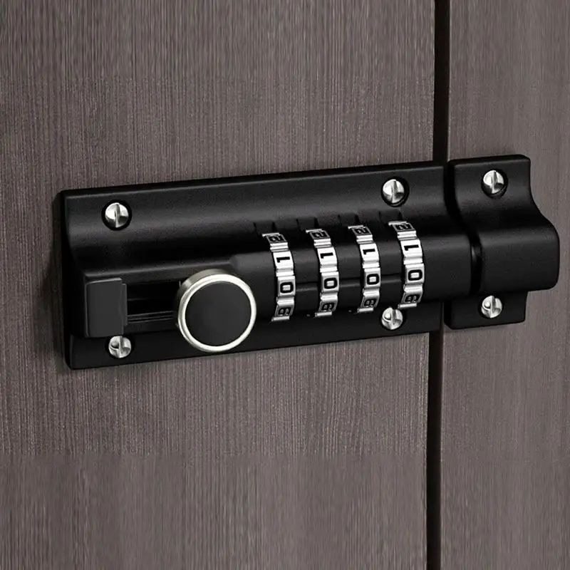 

Digit Sliding Latch Lock Slide Latch Password Digit Lock Anti-Theft Keyless Gate Lock Home Reinforcement Waterproof Password