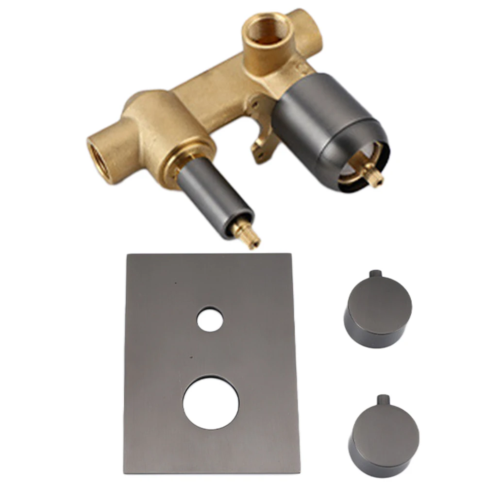 

1 Set Concealed Thermostatic Shower Mixing Valve 177*72mm Scratch-Resistant Standard UK-G12 Threads Bathroom Faucet Accessories