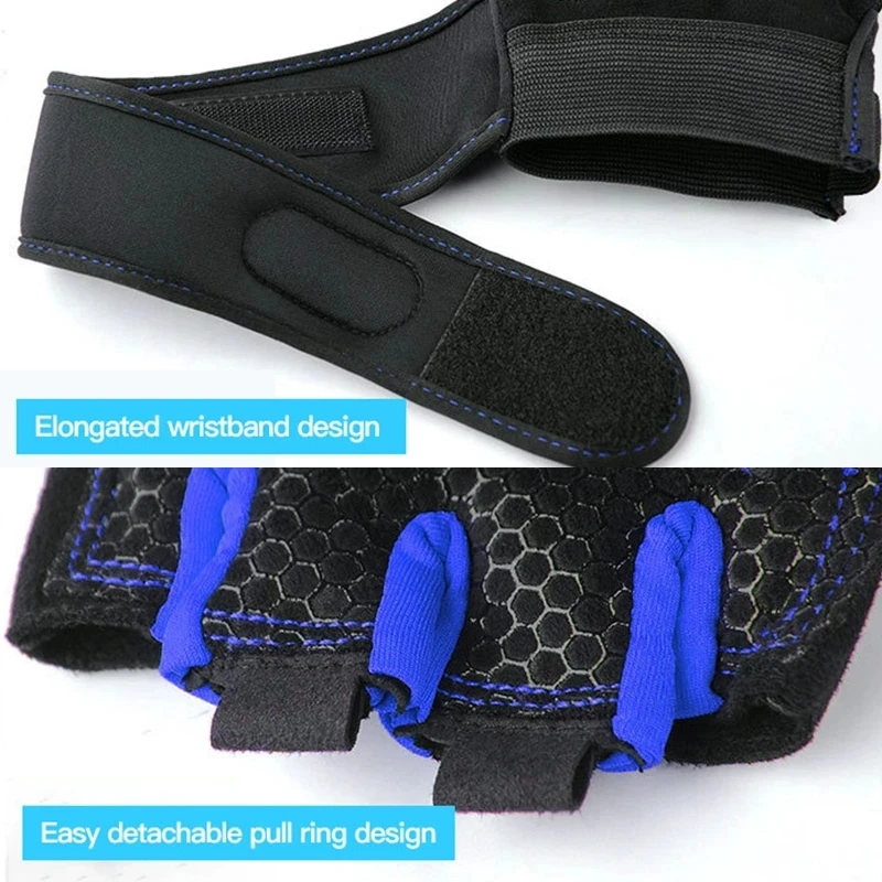 Workout Gym Gloves Men and Women Fitness Half Finger Gloves Wrist Support Exercise Training Fitness Gloves Non-Slip Breathable