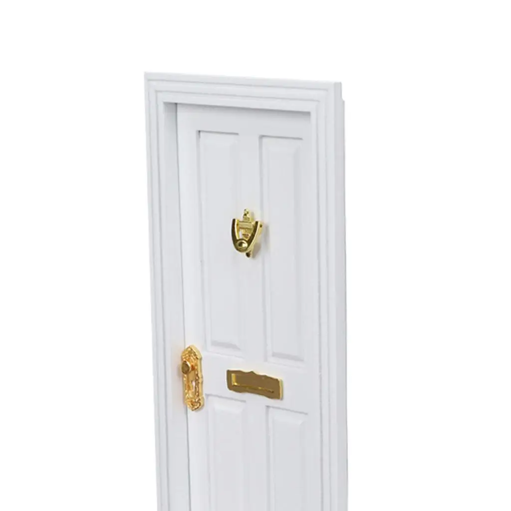 Scena modello 1/12 per casa delle bambole bianca a 4 pannelli per accessori artigianali per la decorazione del bagno