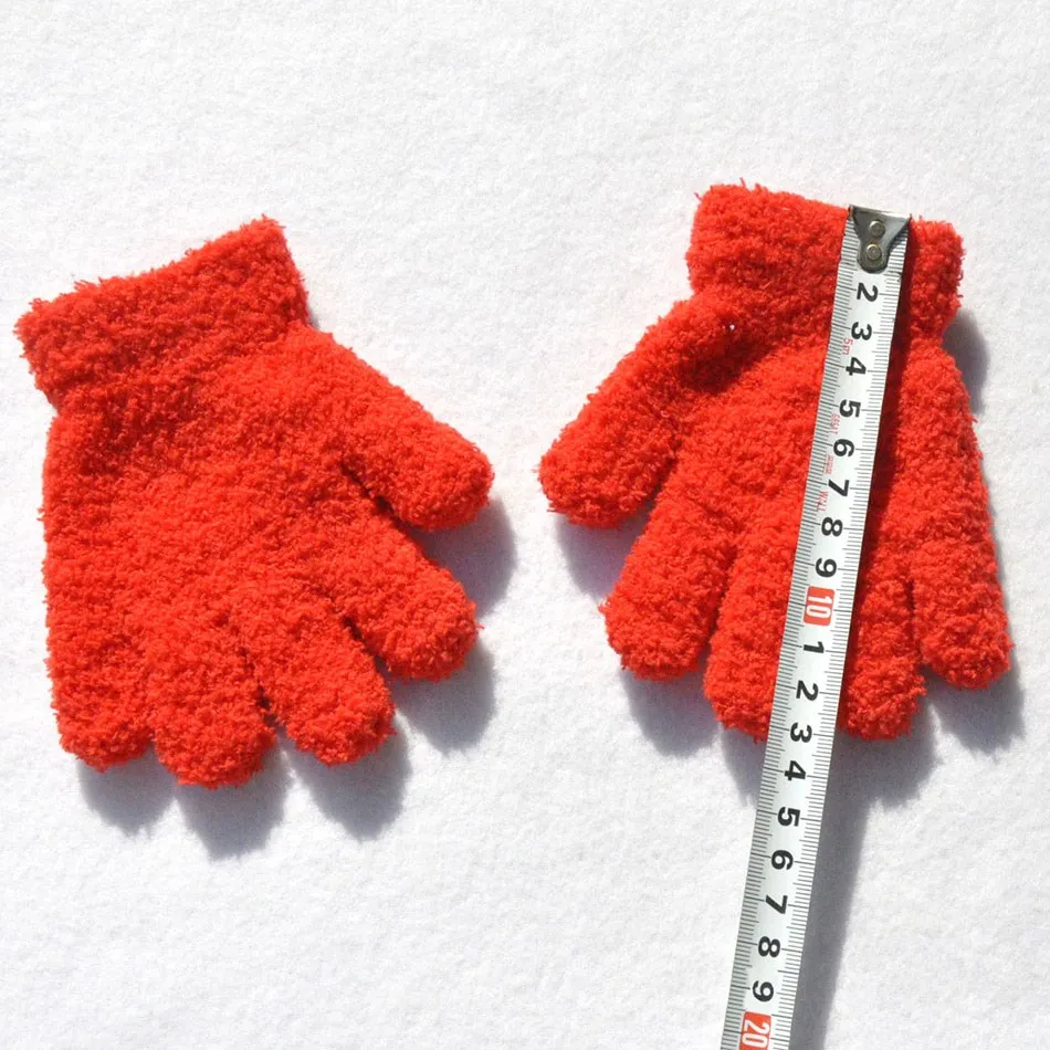 Manoplas de dedos completos para niños de 3 a 6 años, guantes cálidos de invierno para bebés, accesorios de microfibra para Navidad