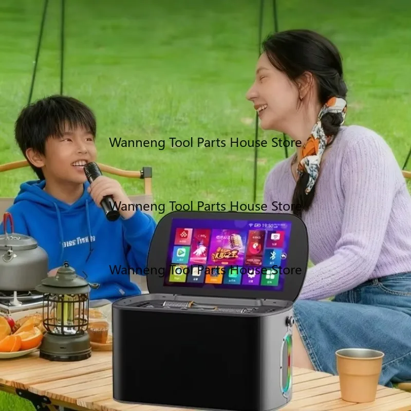 User-Friendly Design 2 Wireless Microphones Adjustable EQ Effects Powerful 160W Portable Home Karaoke System for Karaoke Lovers