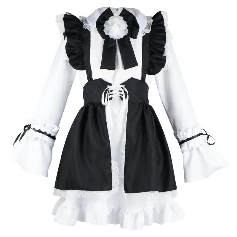 Japanese Cute Two-dimensional Maid Outfit Soft Girl Dress Women's Clothing Boss Restaurant Maid Uniform Set Fresh and Sweet Coat