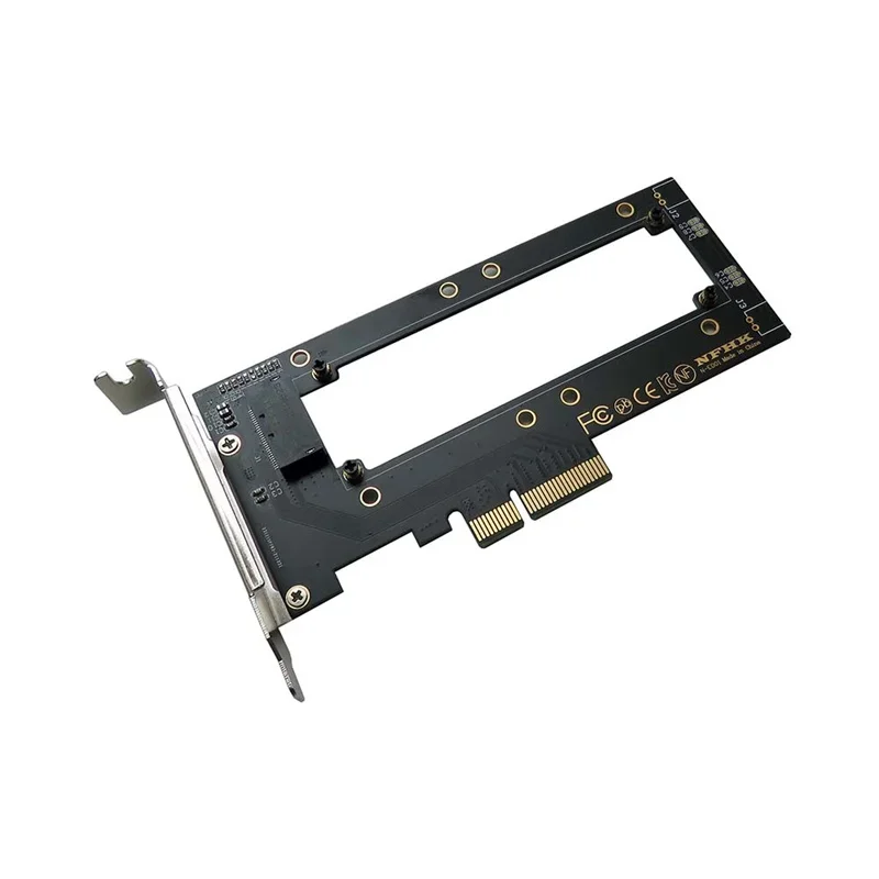 2U Half Height PCIe 4.0/3.0 X4 Bezel to EDSFF E1-S SSD Adapter Card for Server Storage Upgrade