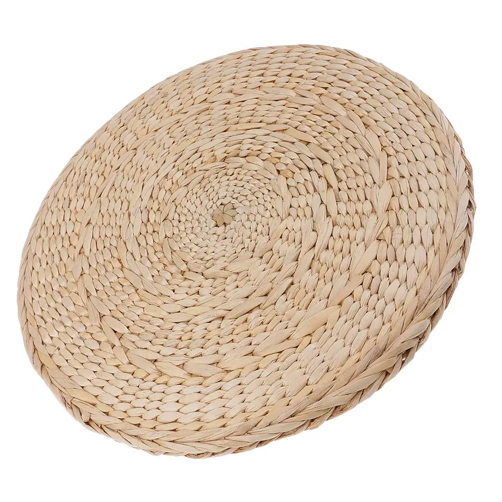 Handcrafted Friendly Breathable Padded Knitted Straw Flat Seat Cushion/Straw futon Cushion ( 30cm(11.8 in))