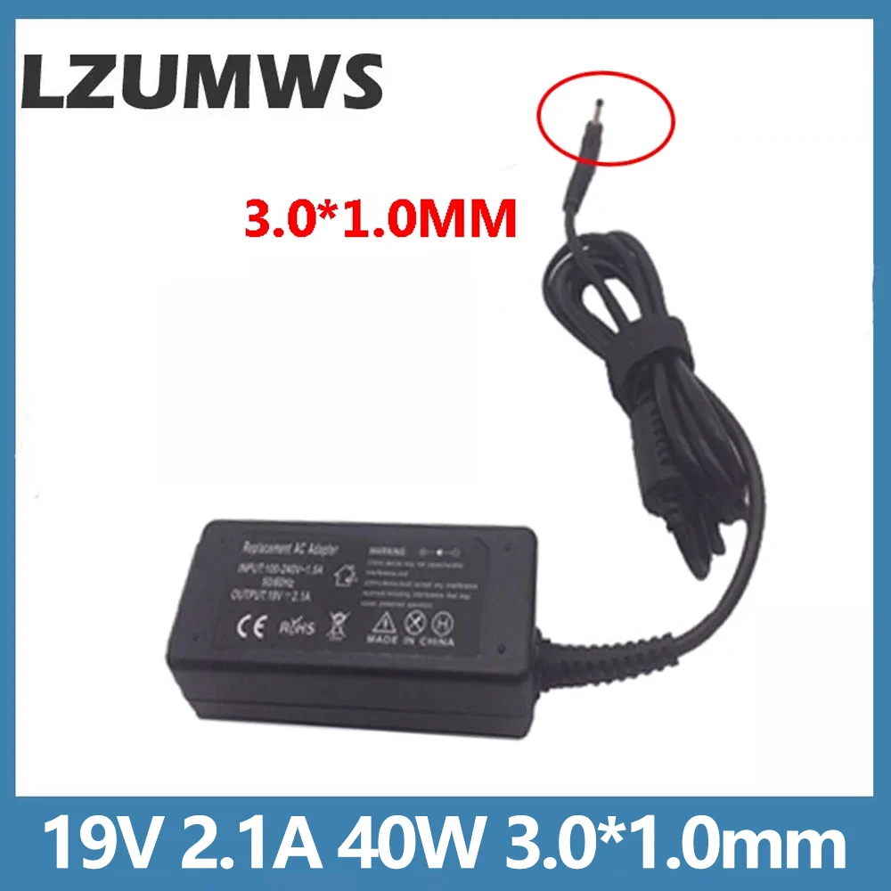19V 2.1A 40W 3.0*1.0MM Power Supply For Laptop AC Adapter Charger  For Samsung NP530U3C NP530U3B NP535U3C NP54 Notebook