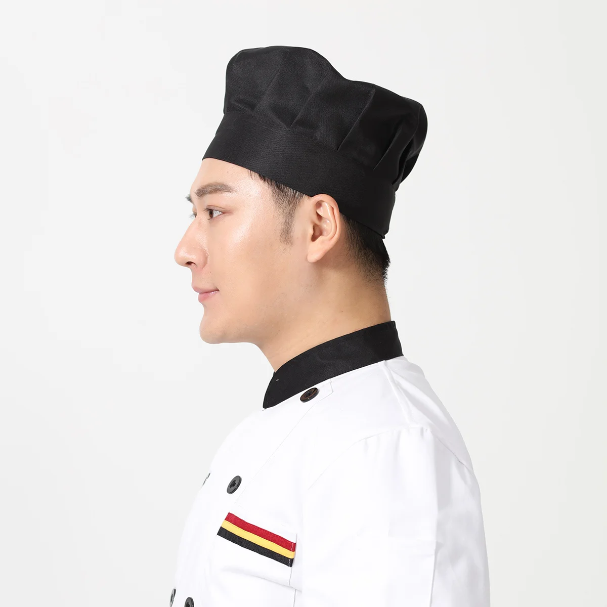 Czapka kucharska typu grzybek, regulowana, do restauracji, hotelu, cateringu, szkoły, miękka czapka robocza dla kucharzy, piekarzy, szefów kuchni, uniform.