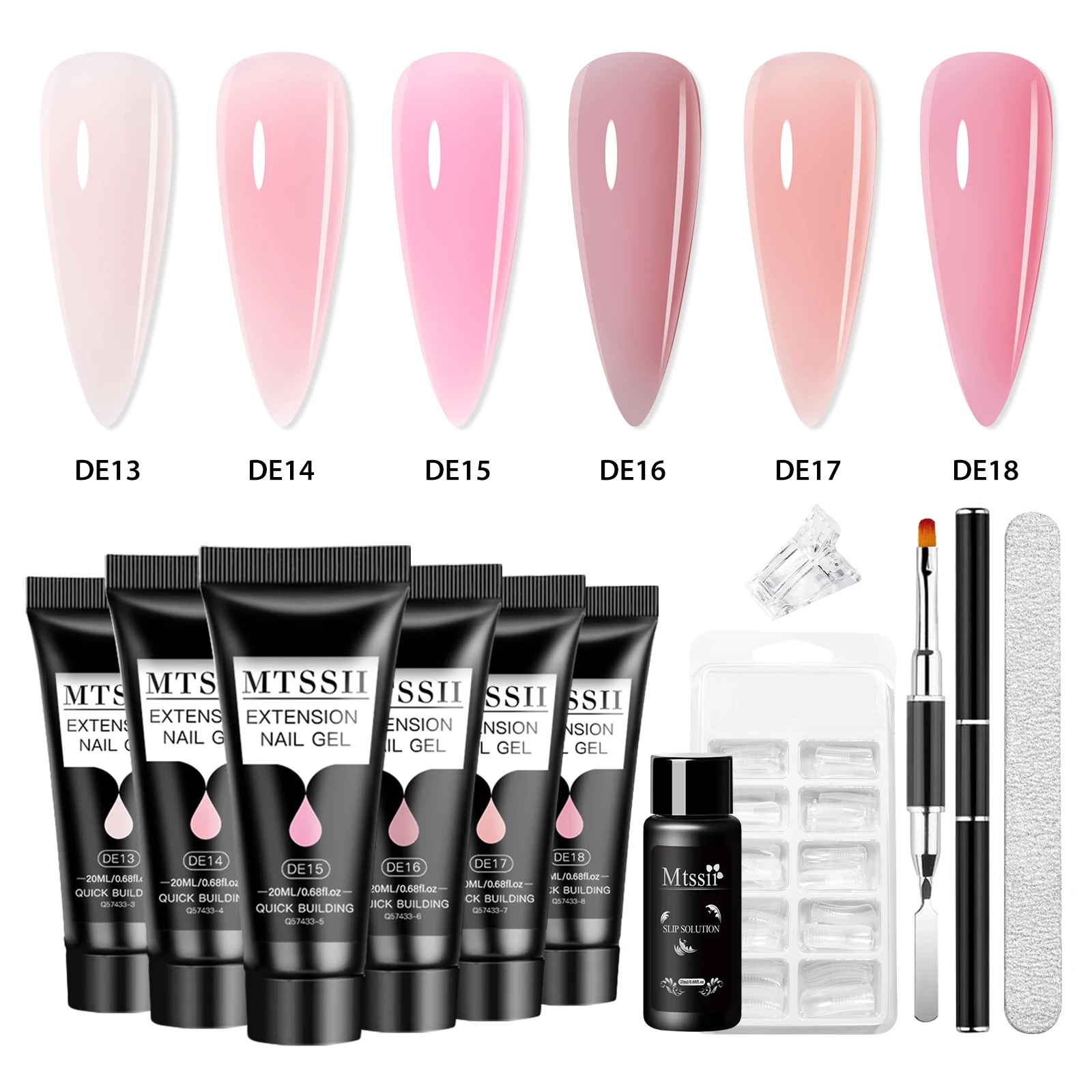 

11 шт., набор быстроразъемных гель-лаков для ногтей, 20 мл, телесный розовый, долговечный, для наращивания ногтей, гель-лак для маникюра, принадлежности для ногтей