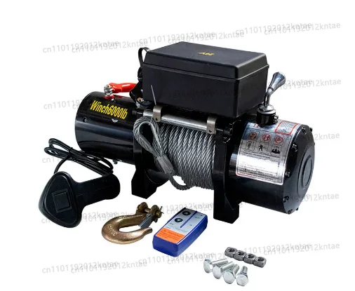Electric winch 12v/24v car recovery winch electric hoist winch small crane