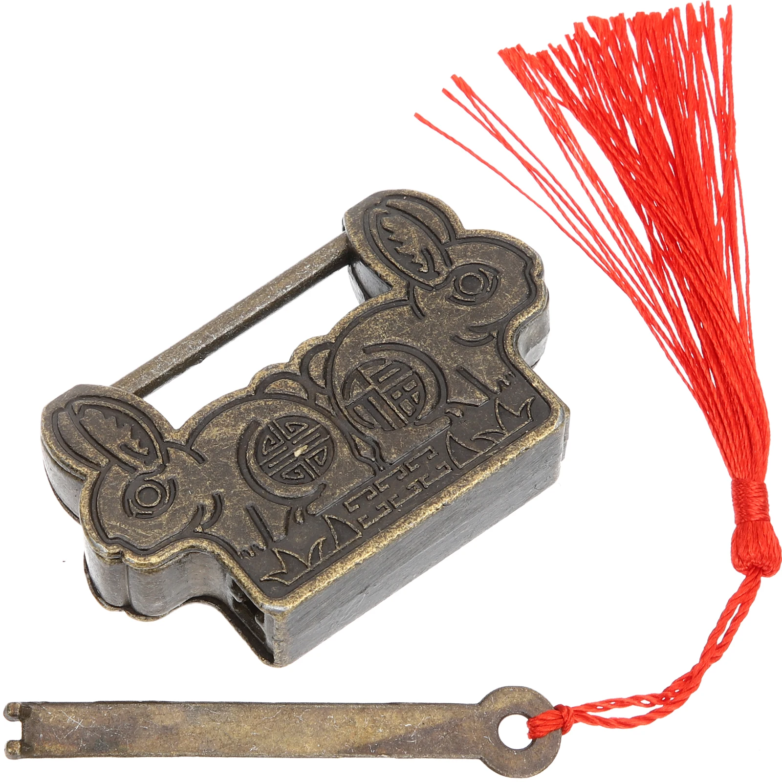 

Chinese Style Lock Wooden Box Lock Jewelry Case Latch Key Zinc Alloy Easy Install Furniture Hardware