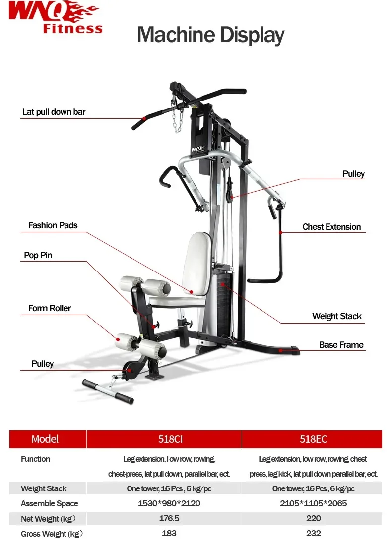 Single Station Deluxe Home Gym Integrated Training Machine Fitness Equipment