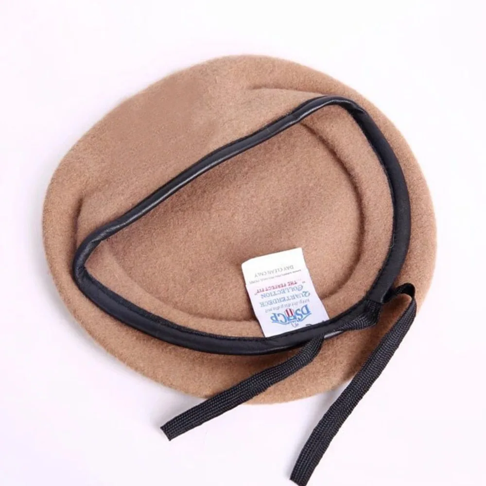 New Unisex Uniform Cap Women Men Wool Bere French Style Soldier Hat