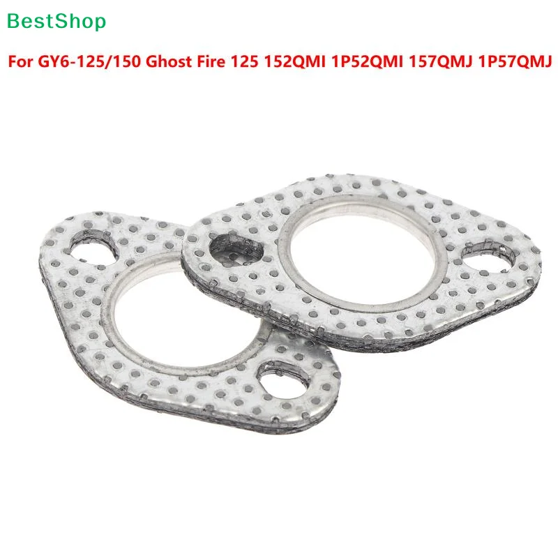 1/2-teilige Auspuffkrümmerdichtung mit hitzebeständigem und auslaufsicherem Design, perfekt für die Reparatur von GY6 125 150 Scooter ATV-Motoren