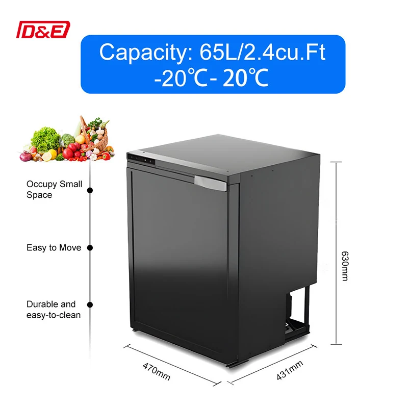 Freezer 12v 24v  65L Cooler Box  CR65  Car Fridge  Compressor refrigerator for RV Camper Outdoor Caravan