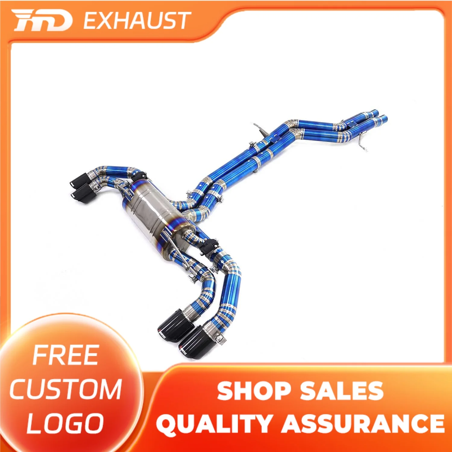 

HMD Titanium Exhaust System High Flow Performance catback exhaust for Porsche cayenne 9Y0 2.9T Car Electronic Valves Muffler