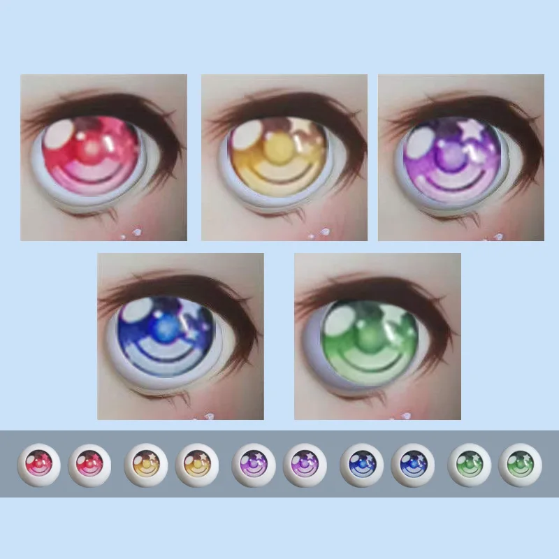 Cartoon Eyes 2 Pair 10mm/12mm/14mm Doll Eyes 30cm Doll Eyeball BJD/SD Doll Eyes Doll Accessories