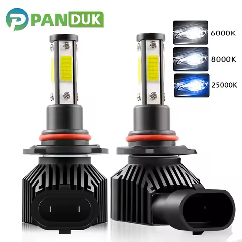 PANDUK 2pcs 360 Degree LED 140000LM H7 H11 LED Bulb H1 H3 H4 H8 H9 9005 HB3 9006 HB4 Auto Car Headlight 6000K Fog Light 12V