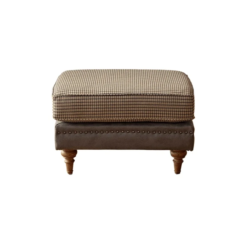Retro tiger chair, single living room sofa fabric solid wood sofa bedroom single chair