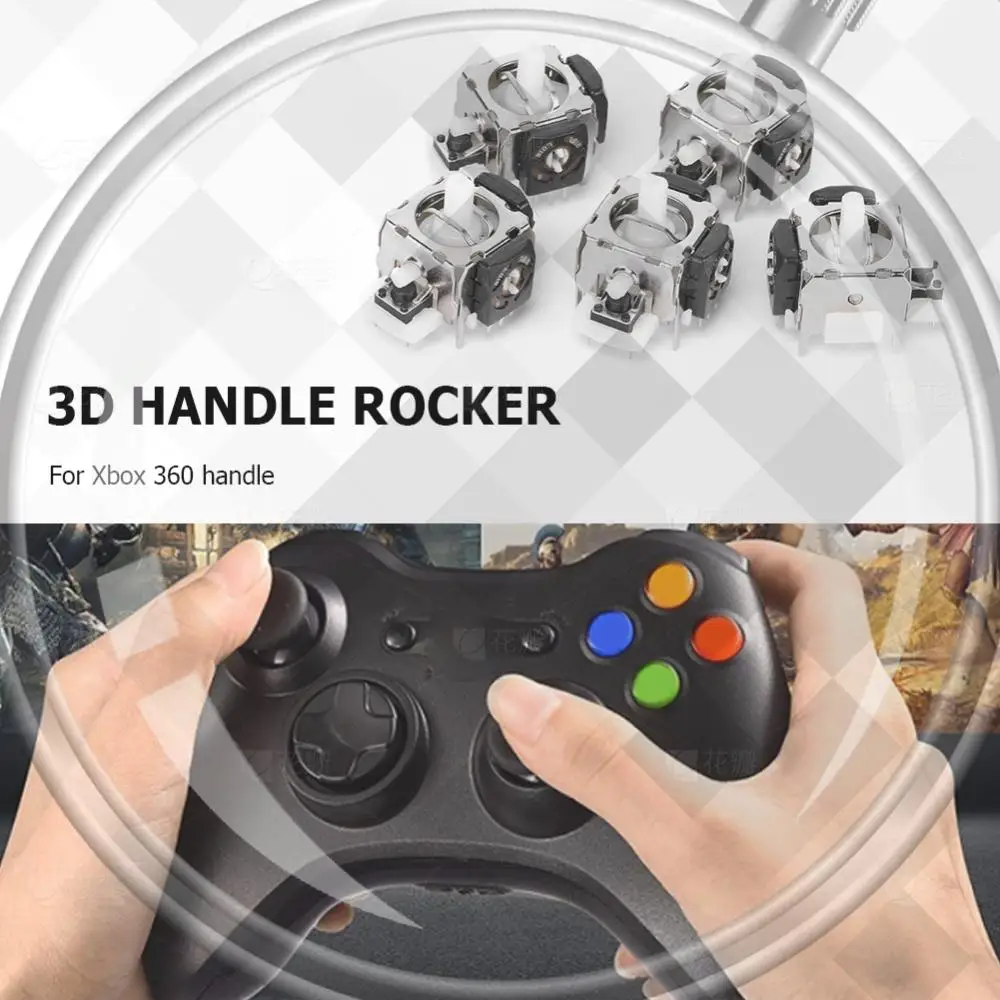 

5pcs Analog Thumb Joystick Gamepad 3D Analog Joystick Module Repair Parts Accessories for Xbox 360 Gaming Controller