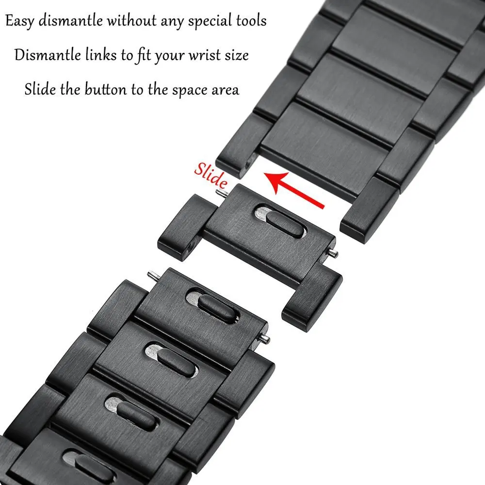 22mm Metal Strap for Samsung Galaxy Watch 3 45mm/Huawei Watch GT2 46mm Quick Release Replacement Wristband for Amazfit GTR 47mm