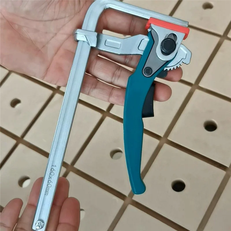 

Cyan Handle Quick Ratchet Track Clamp Woodworking Track Clamp Cyan Ratchet Track Clamp-ABUA
